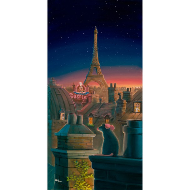 Ratatouille ''A Taste of Paris'' Canvas Artwork by Rob Kaz – 20'' x 10'' – Limited Edition