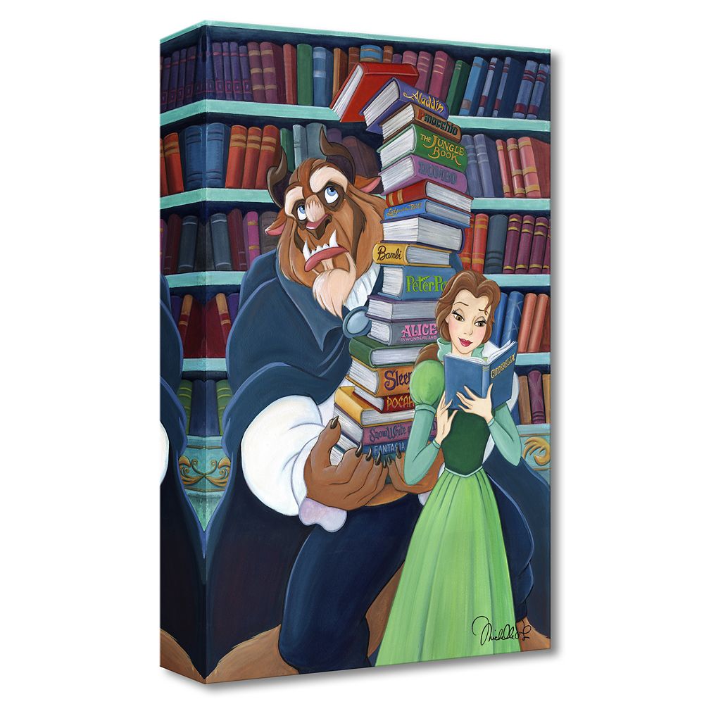 Beauty and the Beast ''Belle's Books'' Canvas Artwork by Michelle St.Laurent – Limited Edition
