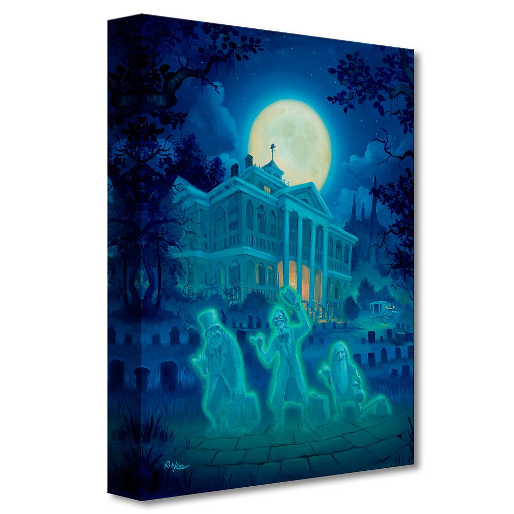 The Haunted Mansion ''Beware of Hitchhiking Ghosts'' Canvas Artwork by Rob Kaz – Limited Edition