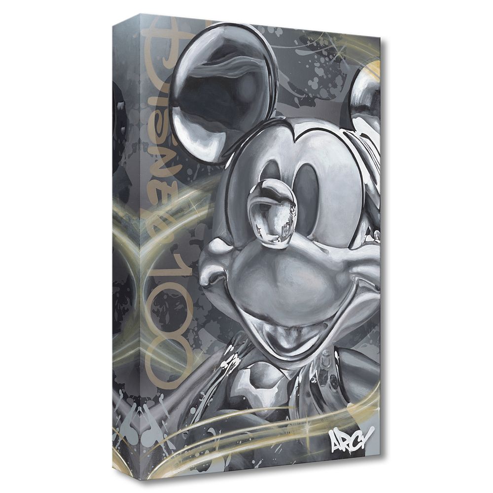 Mickey Mouse ''Celebrating 100 Years'' Canvas Artwork by ARCY – Disney100 – 18'' x 12'' – Limited Edition