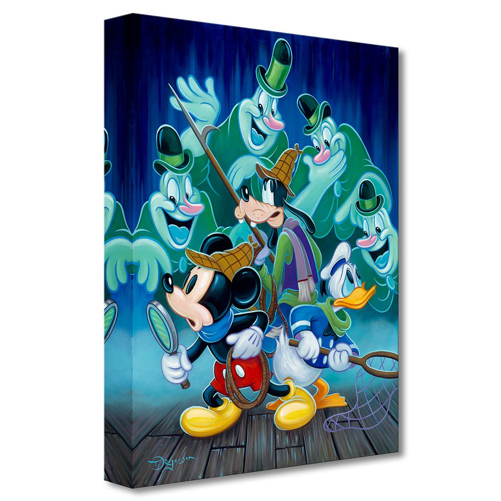Mickey Mouse and Friends ''Ghost Chasers'' Canvas Artwork by Tim Rogerson – Lonsesome Ghosts – 16'' x 12'' – Limited Edition