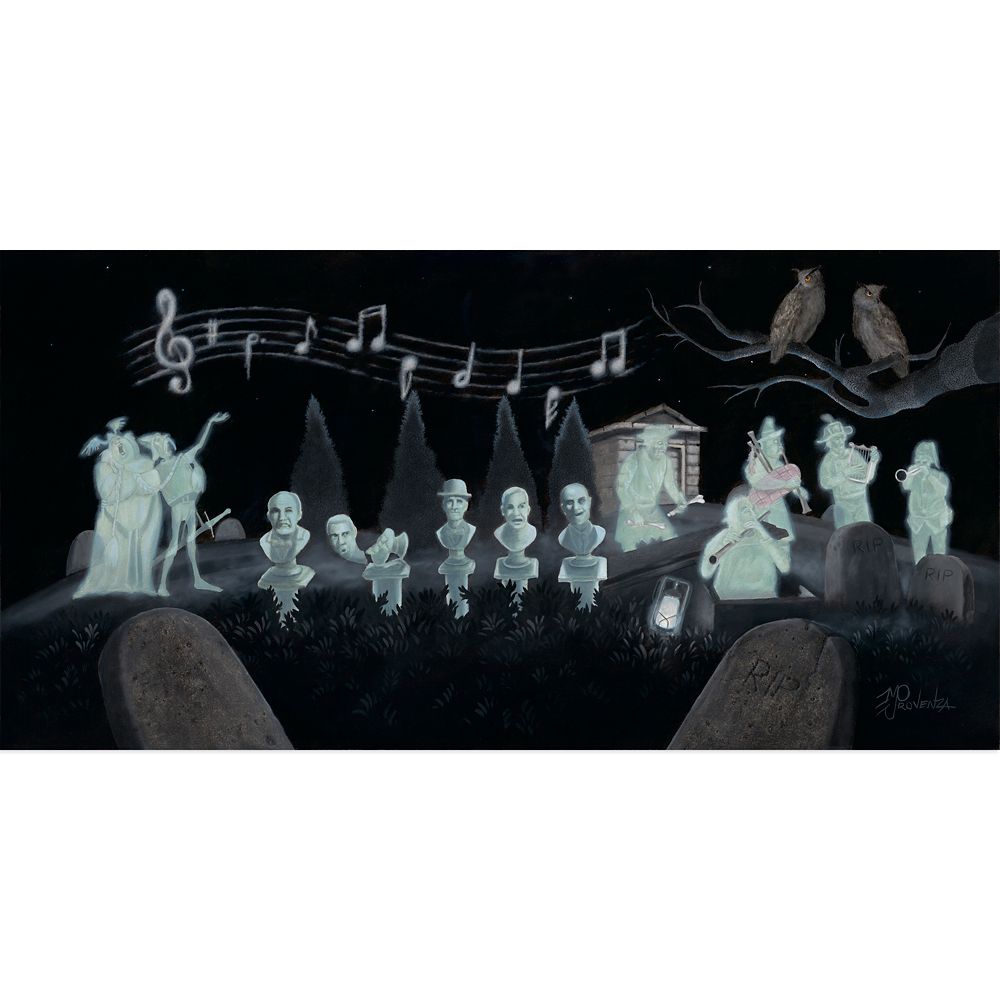 The Haunted Mansion Graveyard Symphony Canvas Artwork by Michael Provenza  Limited Edition Official shopDisney