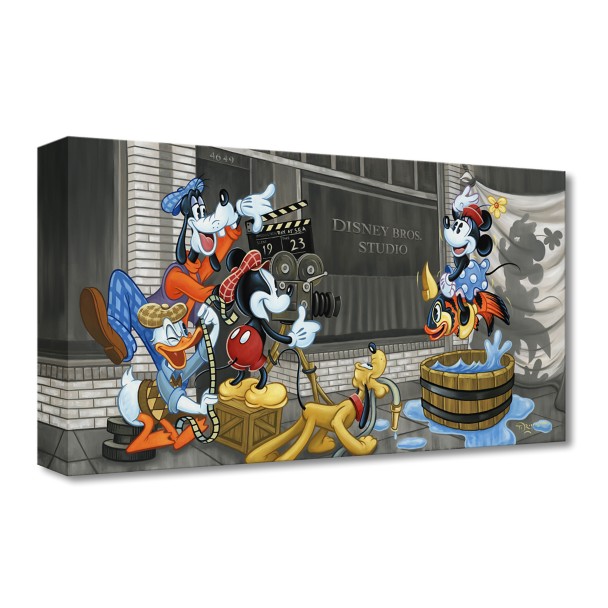 Mickey Mouse and Friends ''Making Movie Magic'' Canvas Artwork by Tim Rogerson – 10'' x 20'' – Limited Edition