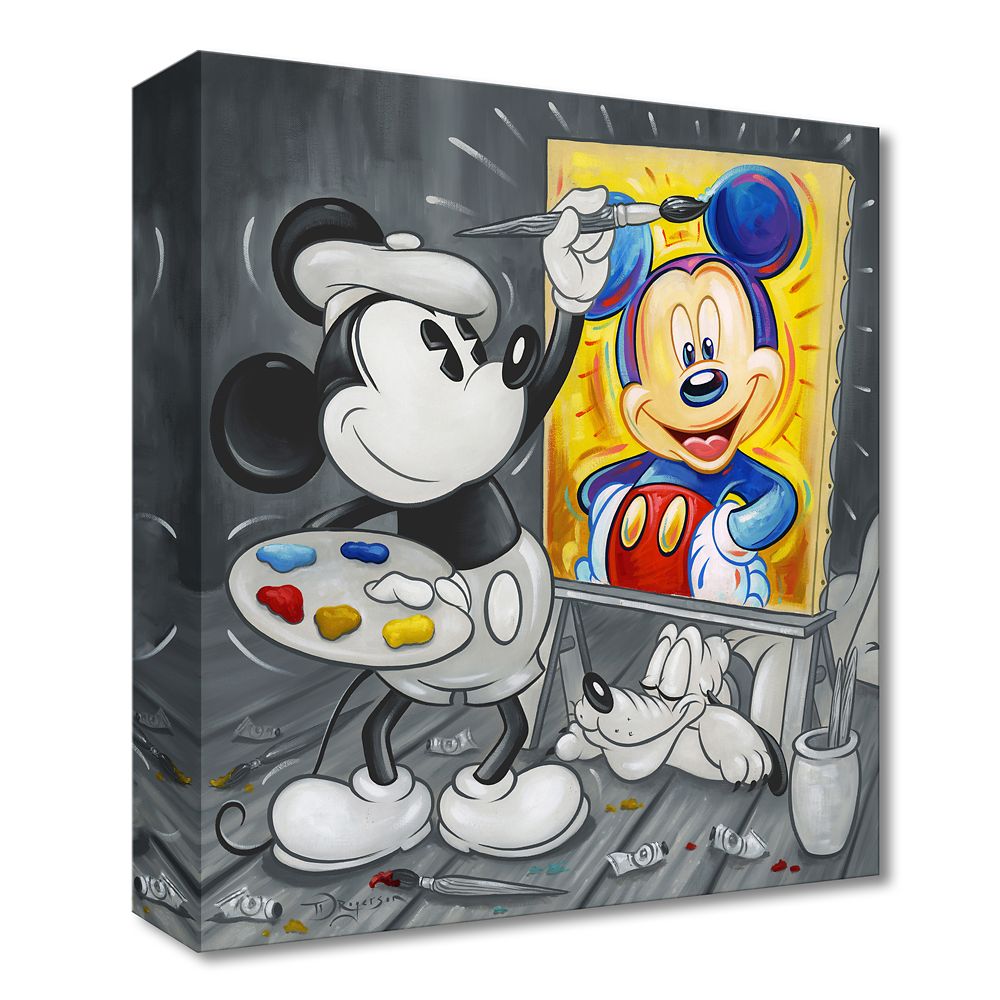 Mickey Mouse ''Mickey Paints Mickey'' Canvas Artwork by Tim Rogerson – Limited Edition