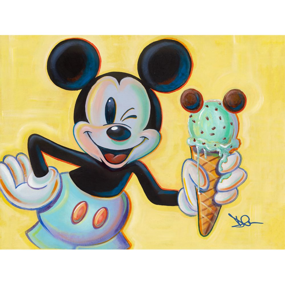 Mickey Mouse Minty Mouse Canvas Artwork by Dom Corona  Limited Edition Official shopDisney