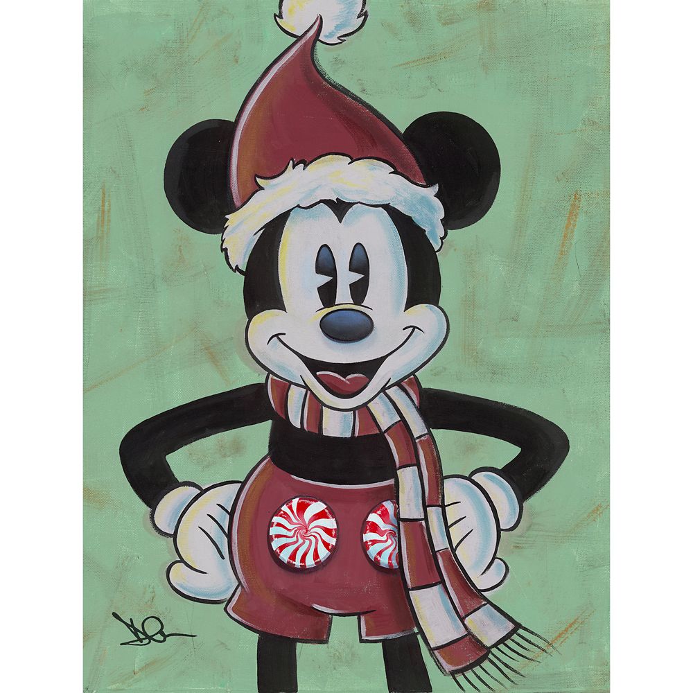 Mickey Mouse ''Peppermick'' Canvas Artwork by Dom Corona – Limited Edition