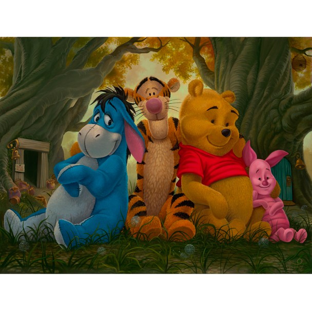 Winnie the Pooh and Pals ''Pooh and His Pals'' Canvas Artwork by Jared Franco – 12'' x 16'' – Limited Edition
