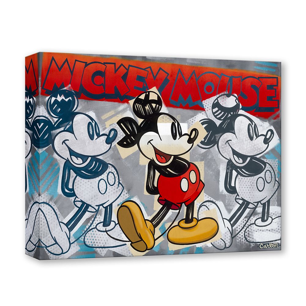 Mickey Mouse ''Red is the New Grey'' Canvas Artwork by Trevor Carlton – Limited Edition