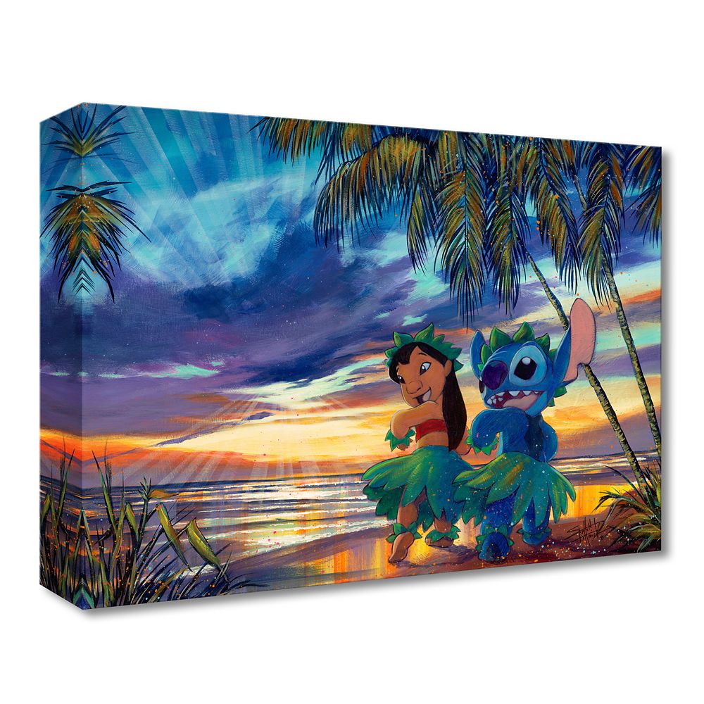 Lilo & Stitch ''Sunset Salsa'' Canvas Artwork by Stephen Fishwick – Limited Edition