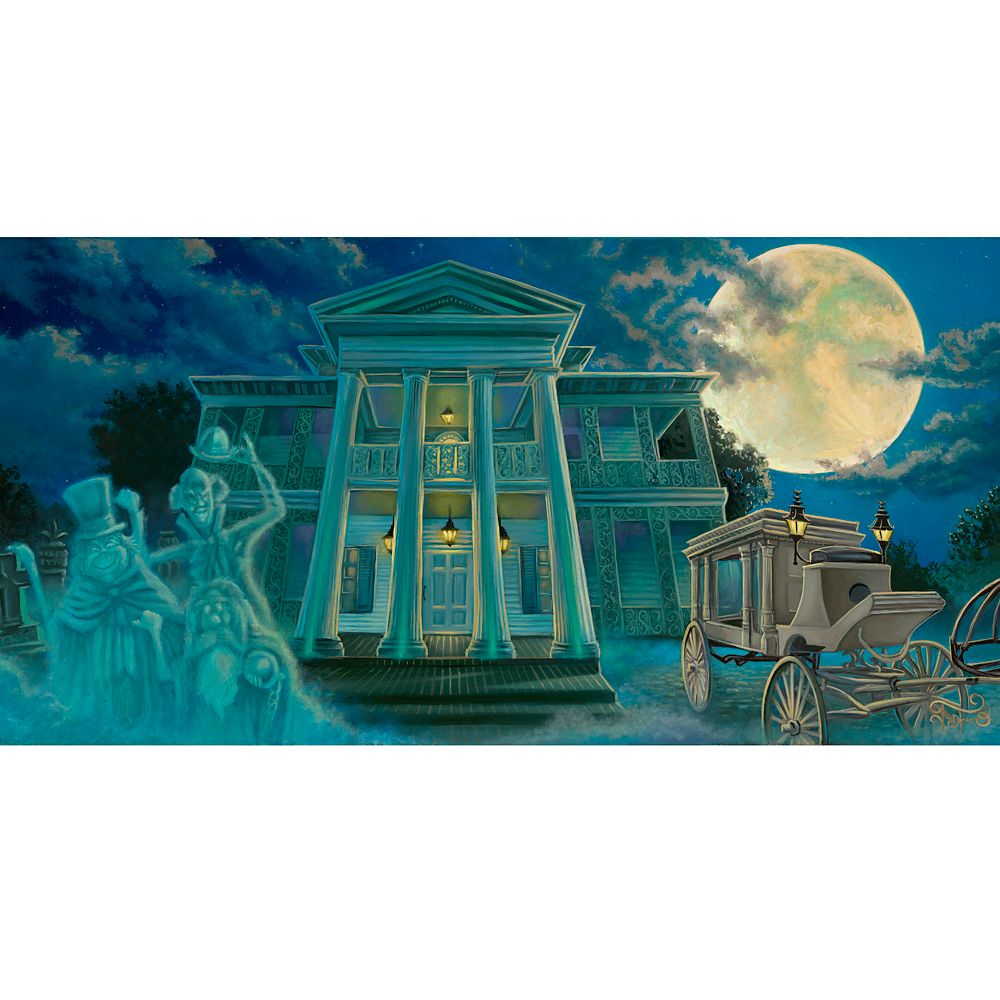 The Hitchhiking Ghosts The Moon Climbs High Canvas Artwork by Jared Franco  The Haunted Mansion  Limited Edition Official shopDisney