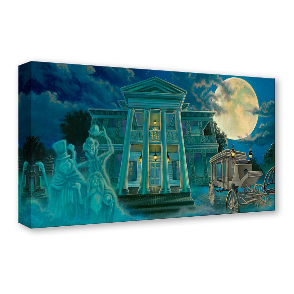 The Hitchhiking Ghosts ''The Moon Climbs High'' Canvas Artwork by Jared Franco &ndash; The Haunted Mansion &ndash; Limited Edition