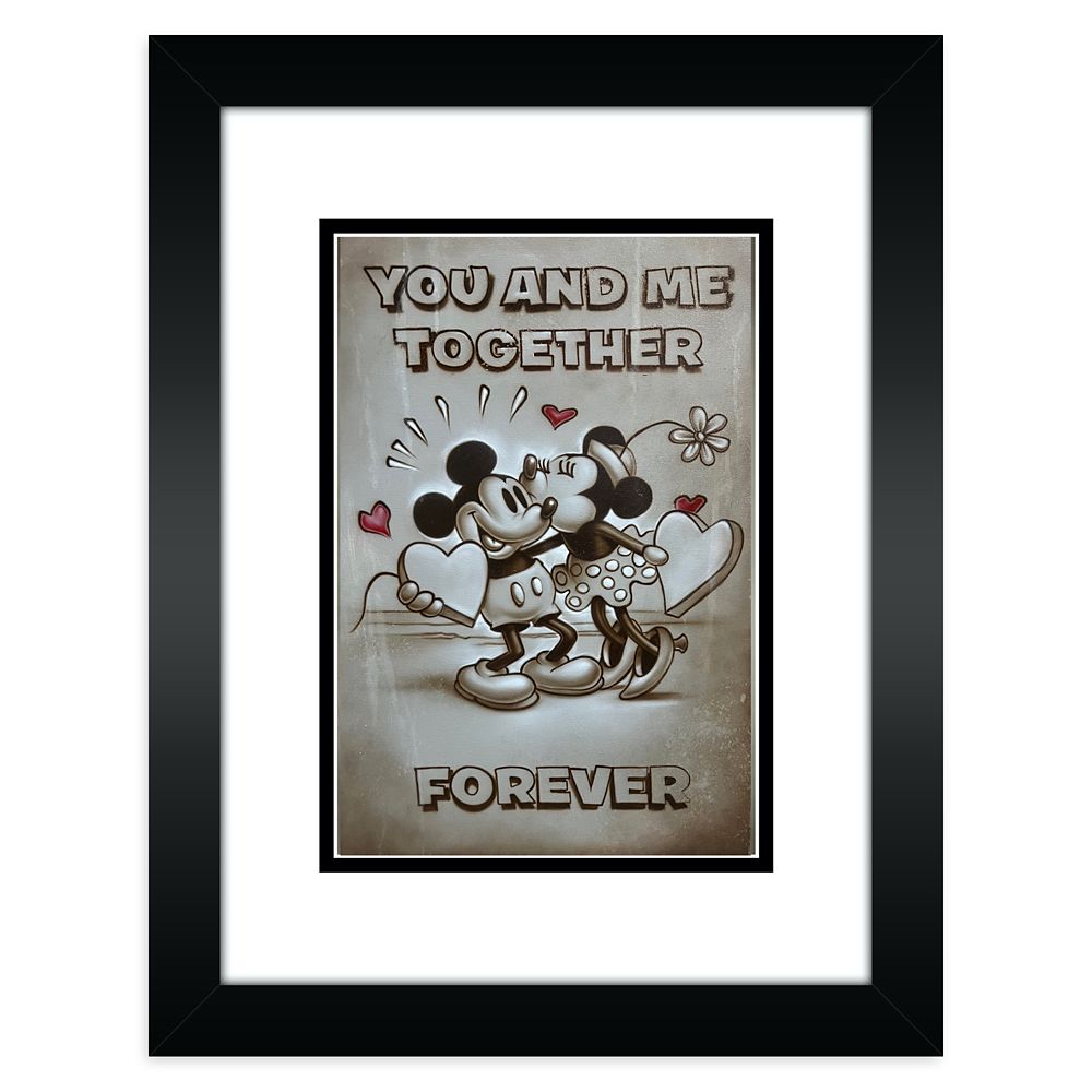 Mickey and Minnie Mouse ”You and Me Together” Framed Deluxe Print by Noah – Get It Here