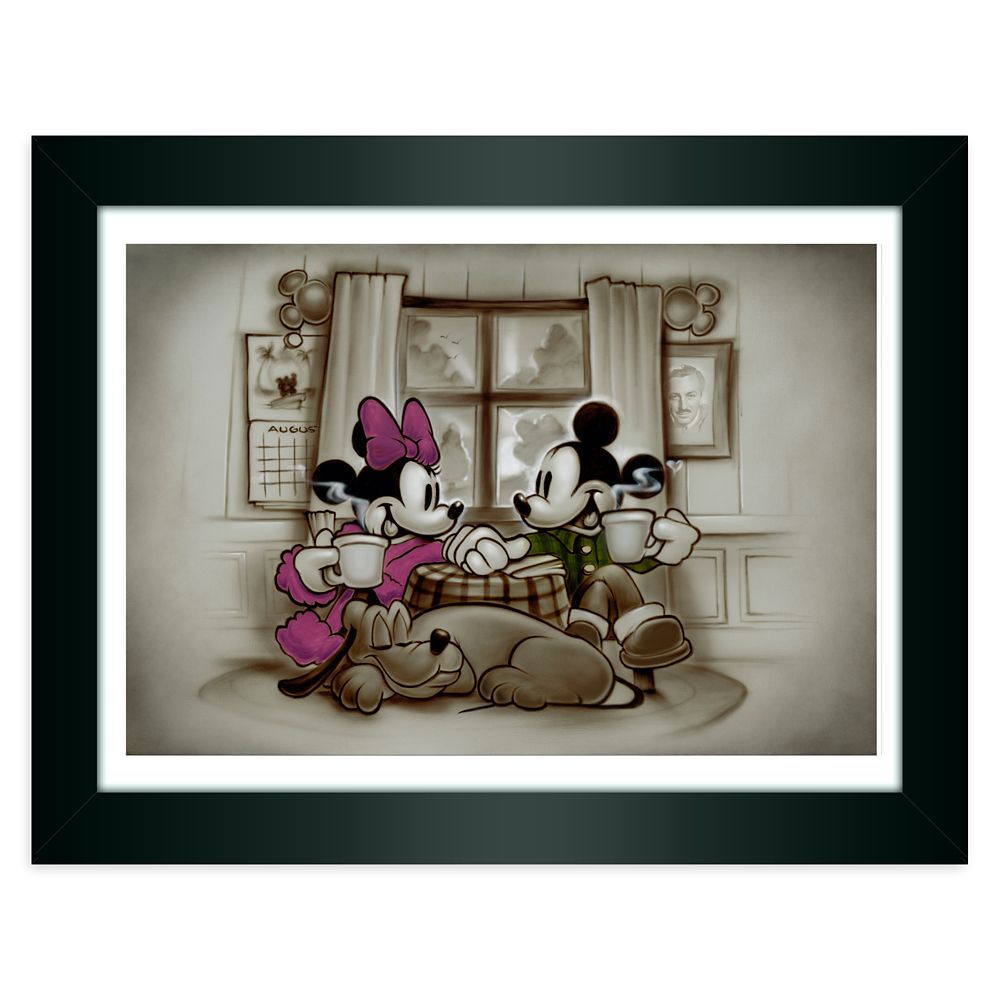 Mickey and Minnie Mouse ”Home Is Where Life Makes Up Its Mind” Special Limited Edition Giclée on Canvas by Noah is here now