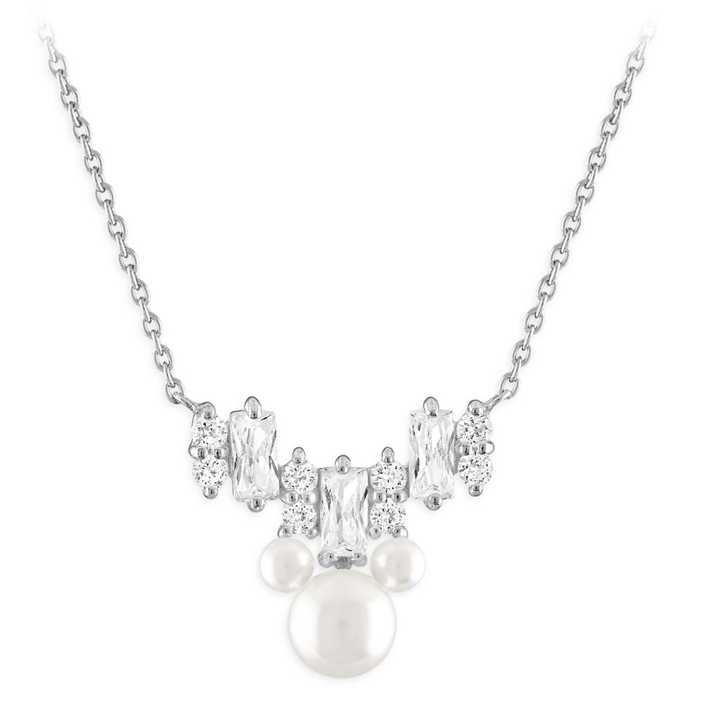Mickey Mouse Icon Swarovski Pearl Necklace by Rebecca Hook is now available online
