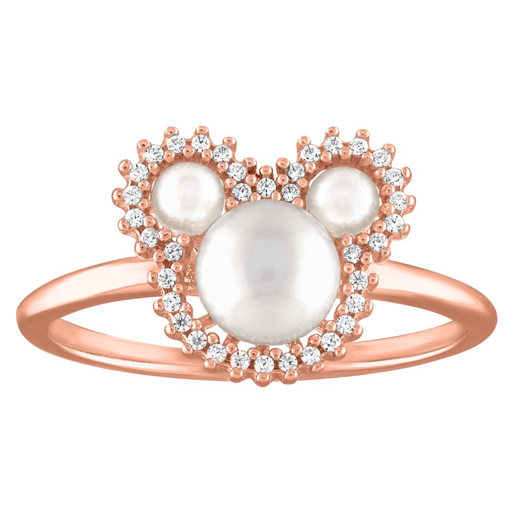 Mickey Mouse Icon Pearl Ring by Rebecca Hook  Rose Gold Official shopDisney