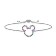 Mickey Mouse Icon Multi-Colored Gems Bracelet by Rebecca Hook