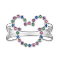 Mickey Mouse Icon Multi-Colored Gems Ring by Rebecca Hook
