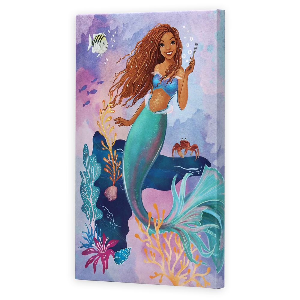 The Little Mermaid Underwater Watercolor Canvas Wall Décor – Live Action Film