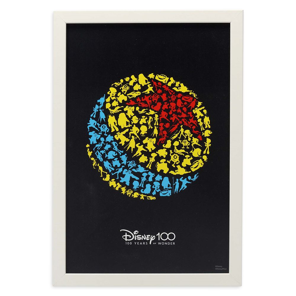 Pixar Ball 100-Year Anniversary Framed Wood Wall Décor – Disney100