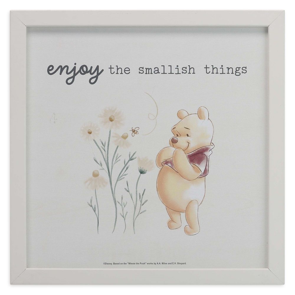 Winnie the Pooh ”Enjoy the Smallish Things” Framed Wood Wall Décor now out for purchase