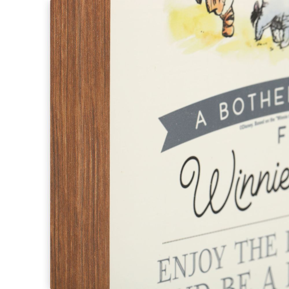 Winnie the Pooh ''A Bother Free Day'' Framed Wood Wall Décor