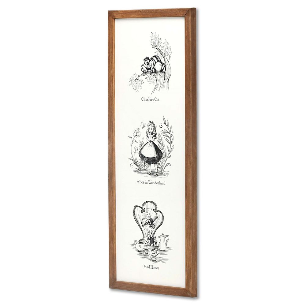 Alice in Wonderland Storybook Framed Wood Wall Décor