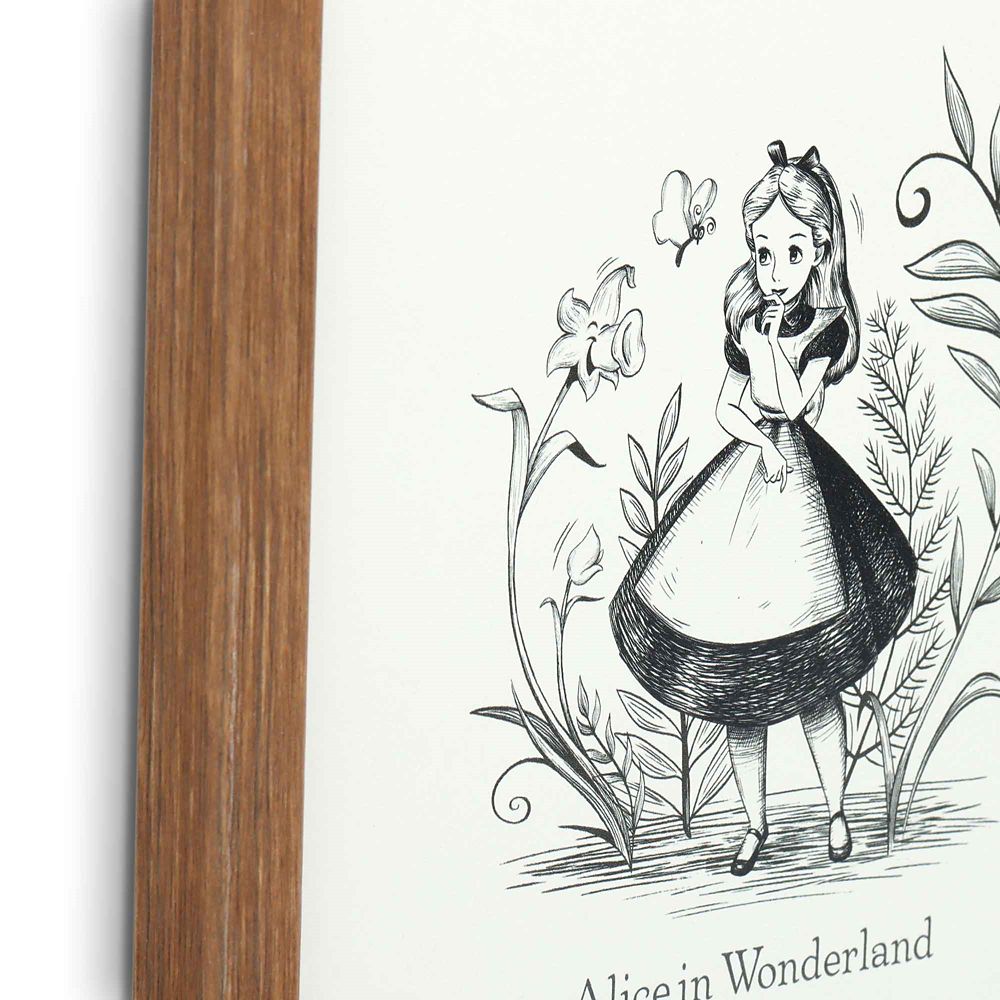 Alice in Wonderland Storybook Framed Wood Wall Décor