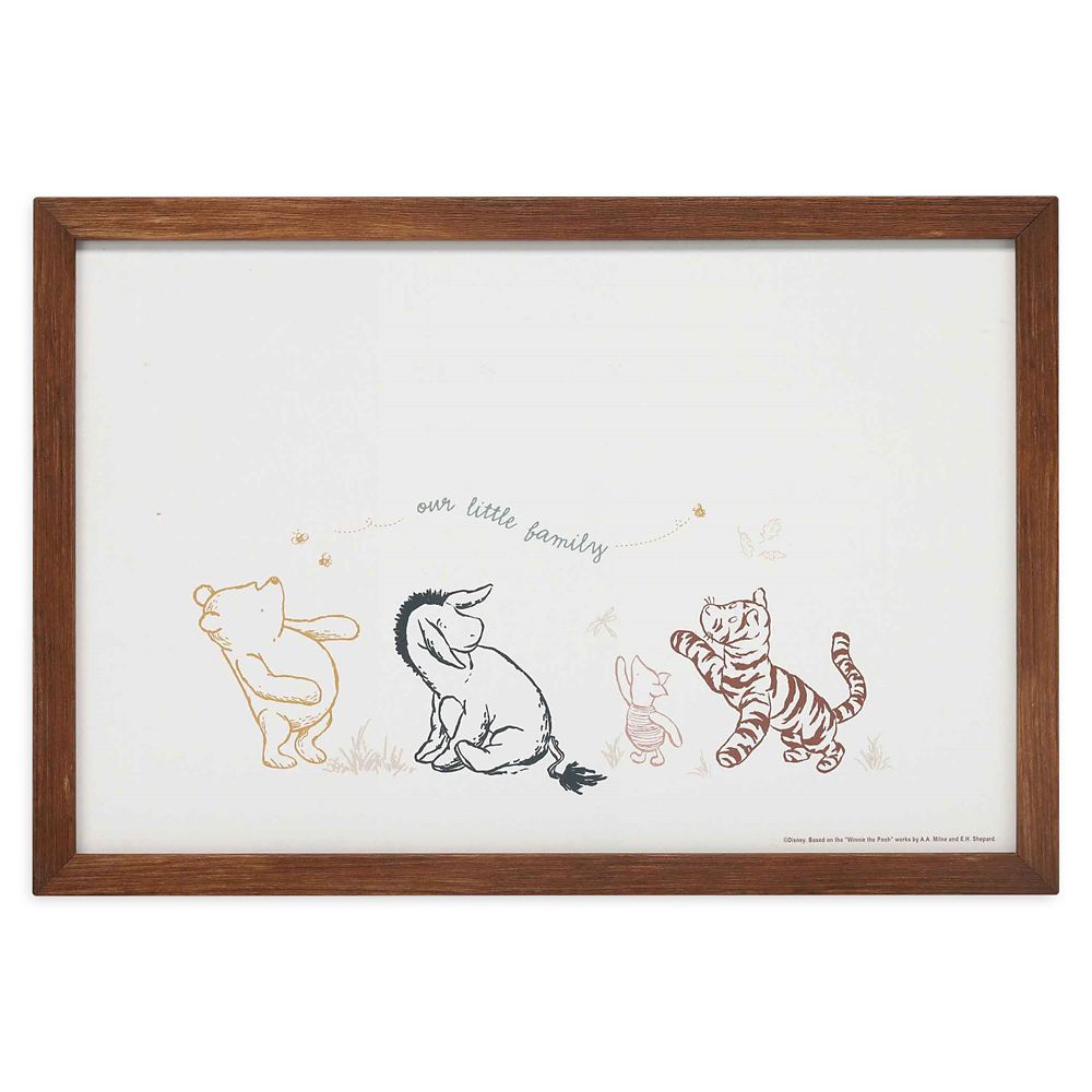 Winnie the Pooh and Pals ''Our Little Family'' Framed Wood Wall Décor