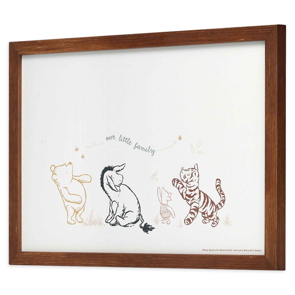 Winnie the Pooh and Pals ''Our Little Family'' Framed Wood Wall Décor