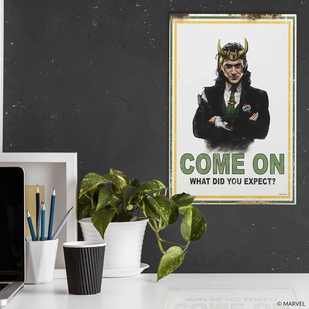 Loki ''What Did You Expect?'' Metal Sign