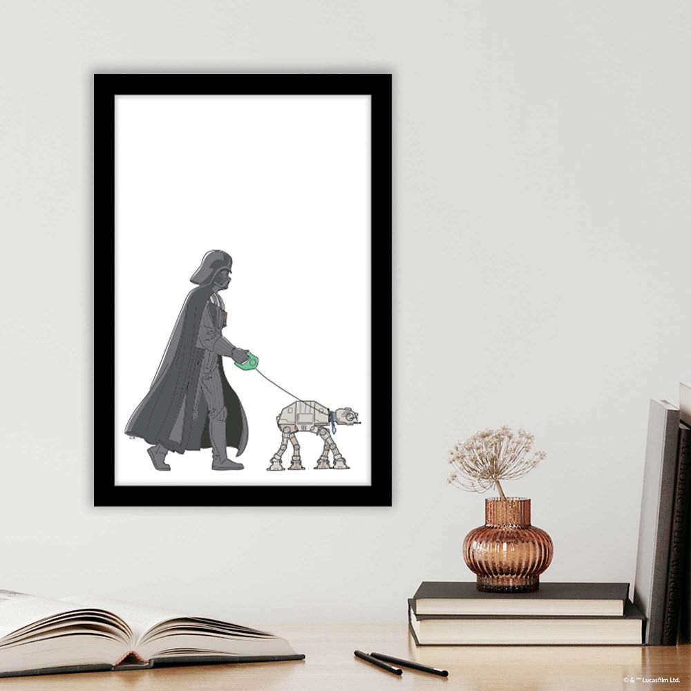 Darth Vader and AT-AT Framed Wood Wall Décor – Star Wars