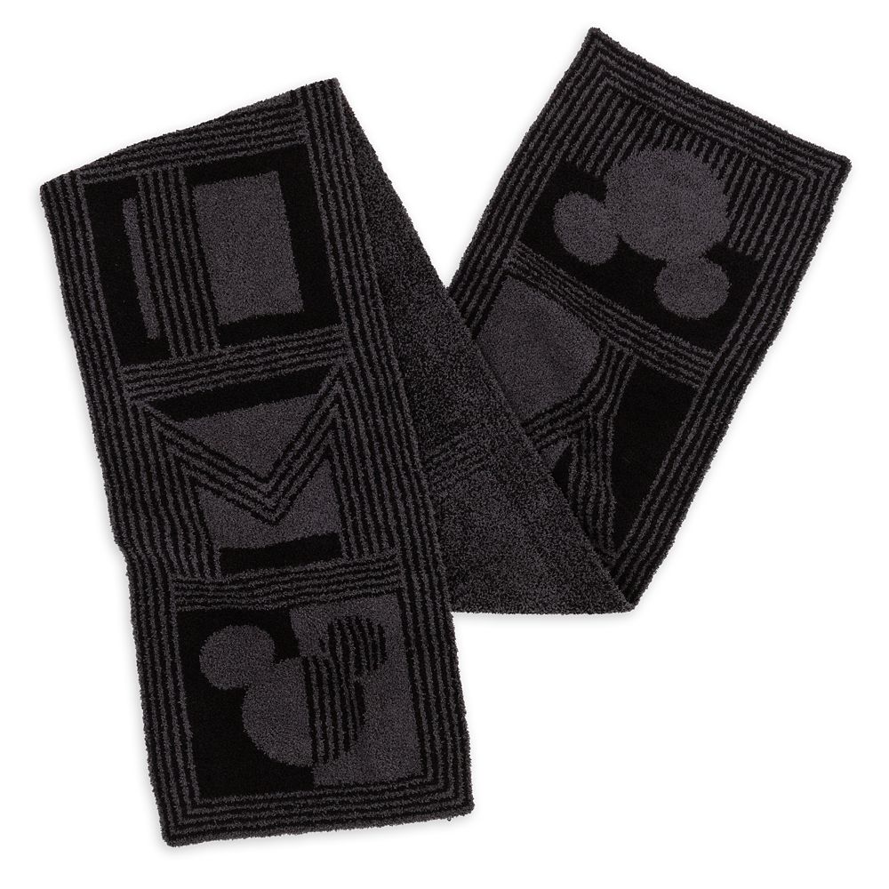 Mickey Mouse CozyChic Scarf by Barefoot Dreams  Black Official shopDisney