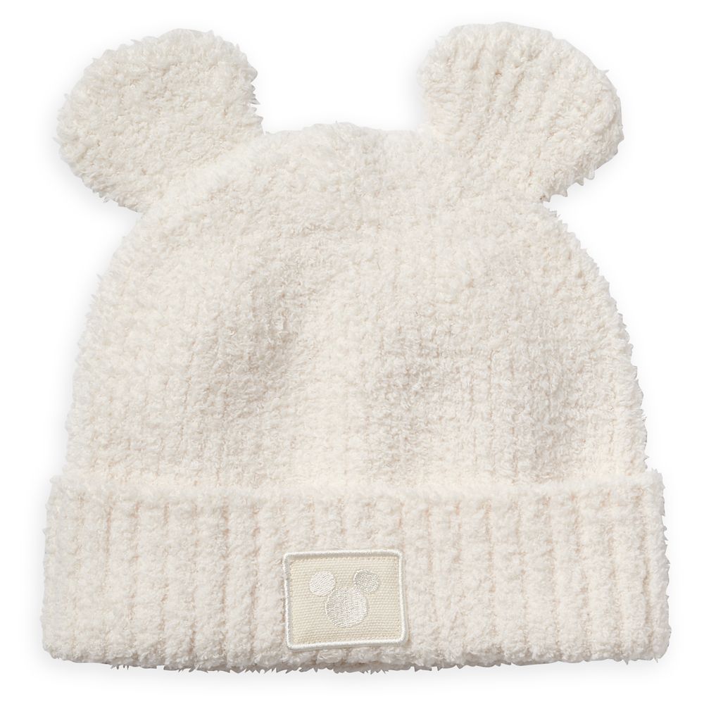 Mickey Mouse Beanie Hat for Kids by Barefoot Dreams – Cream available online for purchase