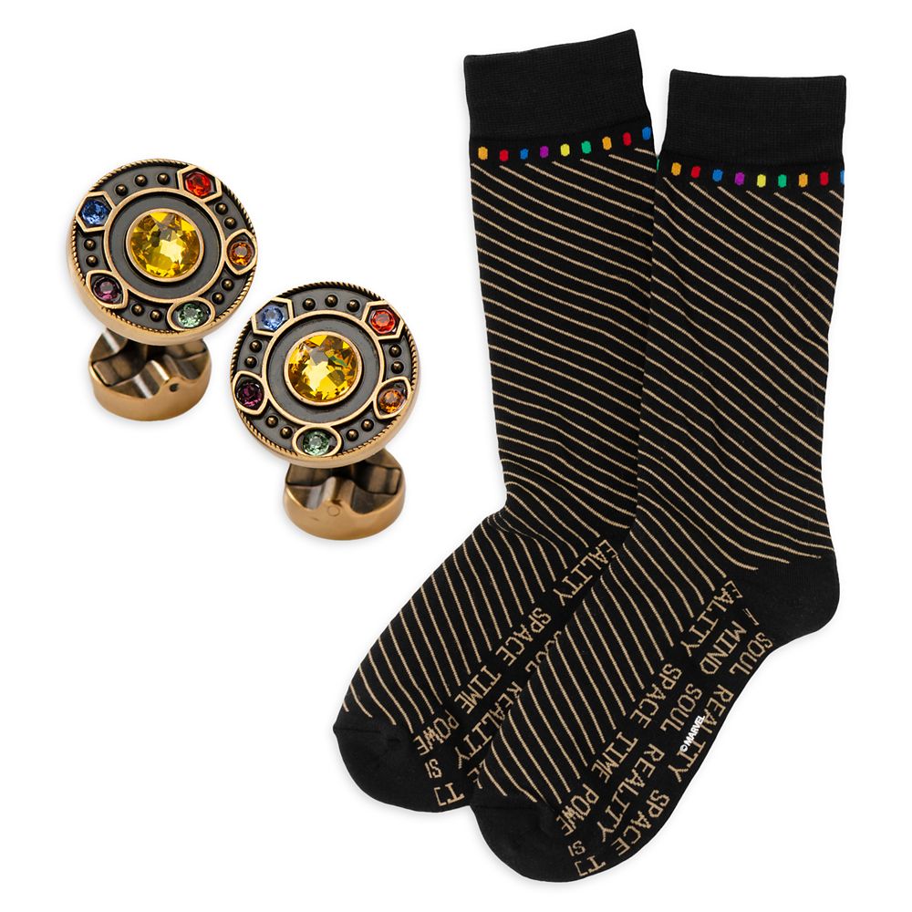 Infinity Stones Cufflinks and Sock Set available online for purchase