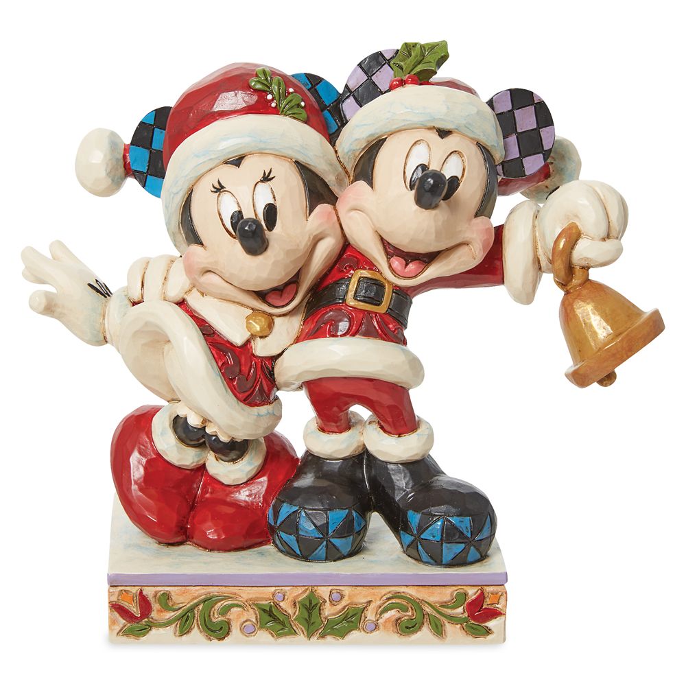 Santa Mickey Mouse and Santa Minnie Mouse Figure by Jim Shore Official shopDisney
