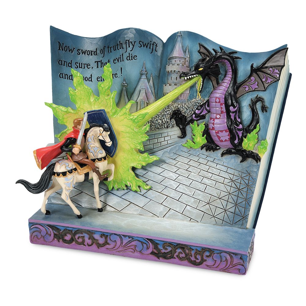 Prince Phillip and Maleficent as Dragon Storybook Figure by Jim Shore  Sleeping Beauty Official shopDisney