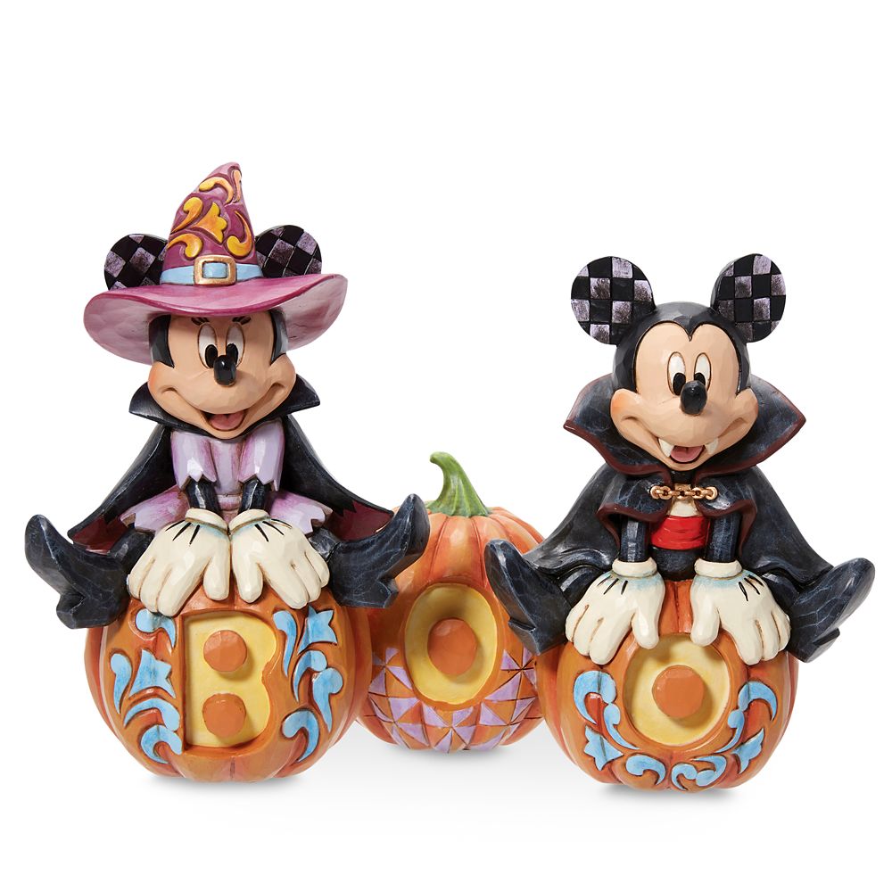 Mickey Mouse and Minnie Mouse Glow-in-the-Dark Halloween Figure by Jim Shore is now available online