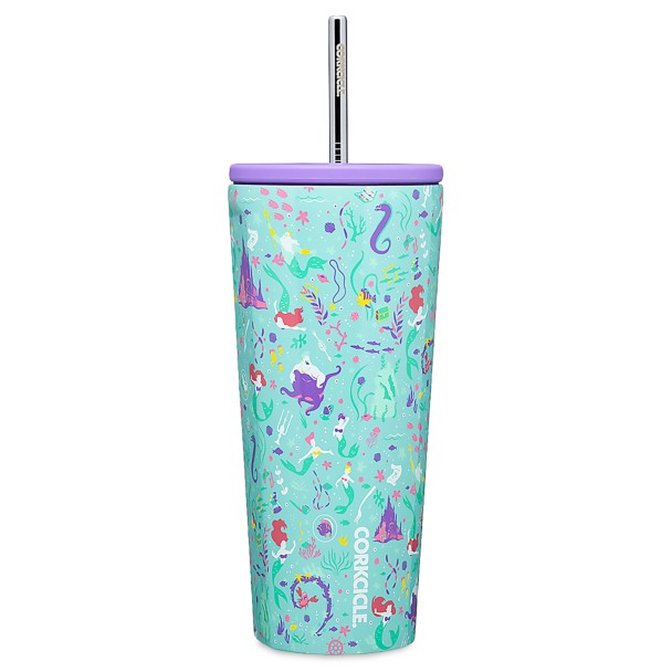 The Little Mermaid Stainless Steel Tumbler with Straw by Corkcicle