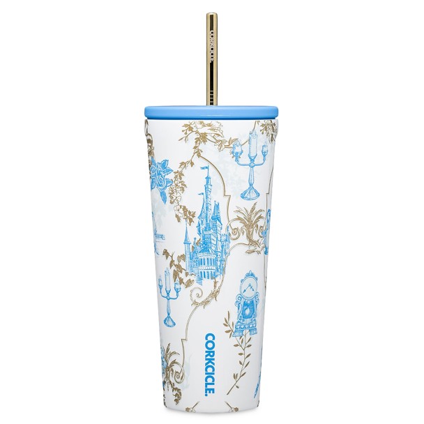Beauty and the Beast Stainless Steel Tumbler with Straw by Corkcicle