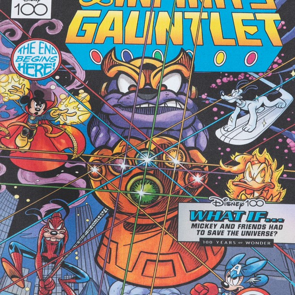 Mickey Mouse and Friends – The Infinity Gauntlet Comic T-Shirt for Adults – Disney100