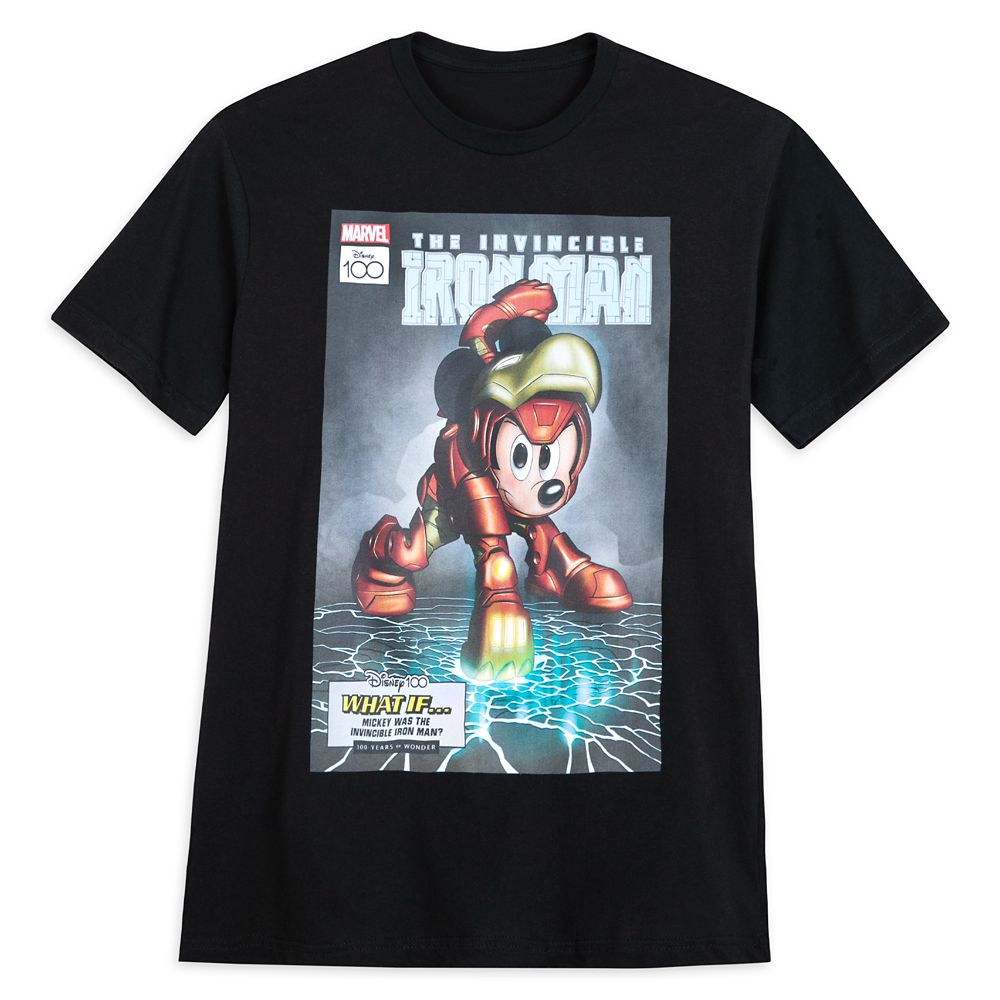 Mickey Mouse The Invincible Iron Man Comic T Shirt for Adults