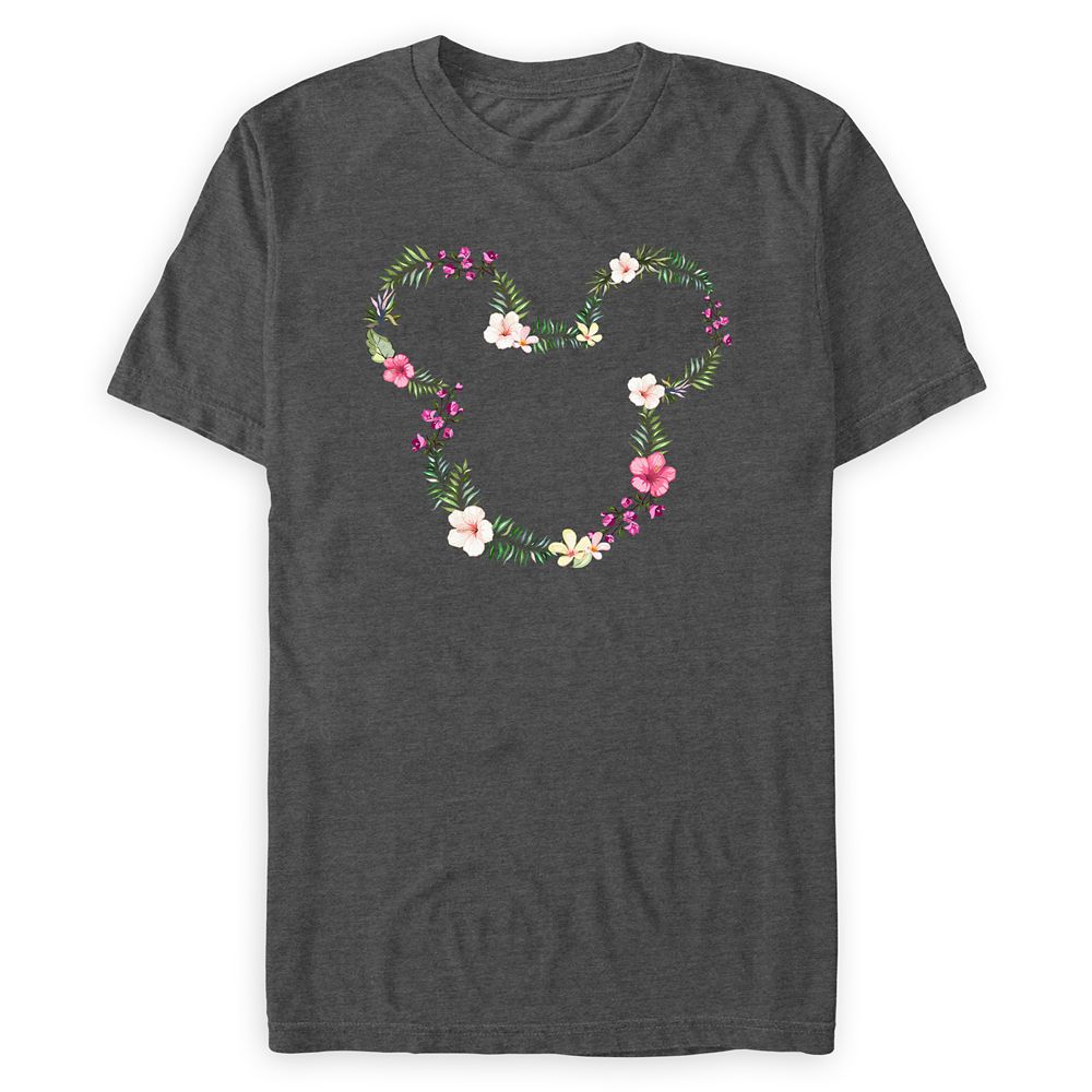 Mickey Mouse Icon Tropical Floral T-Shirt for Adults – Buy Now