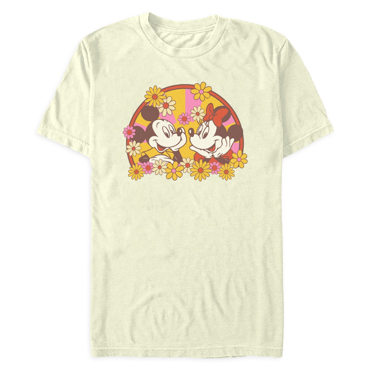Mickey and Minnie Mouse Floral T-Shirt for Adults
