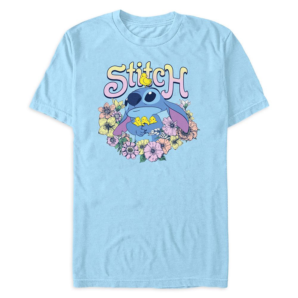Stitch Floral T-Shirt for Adults available online for purchase