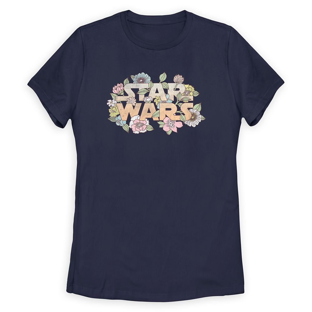 Star Wars Logo Floral T-Shirt for Women Official shopDisney