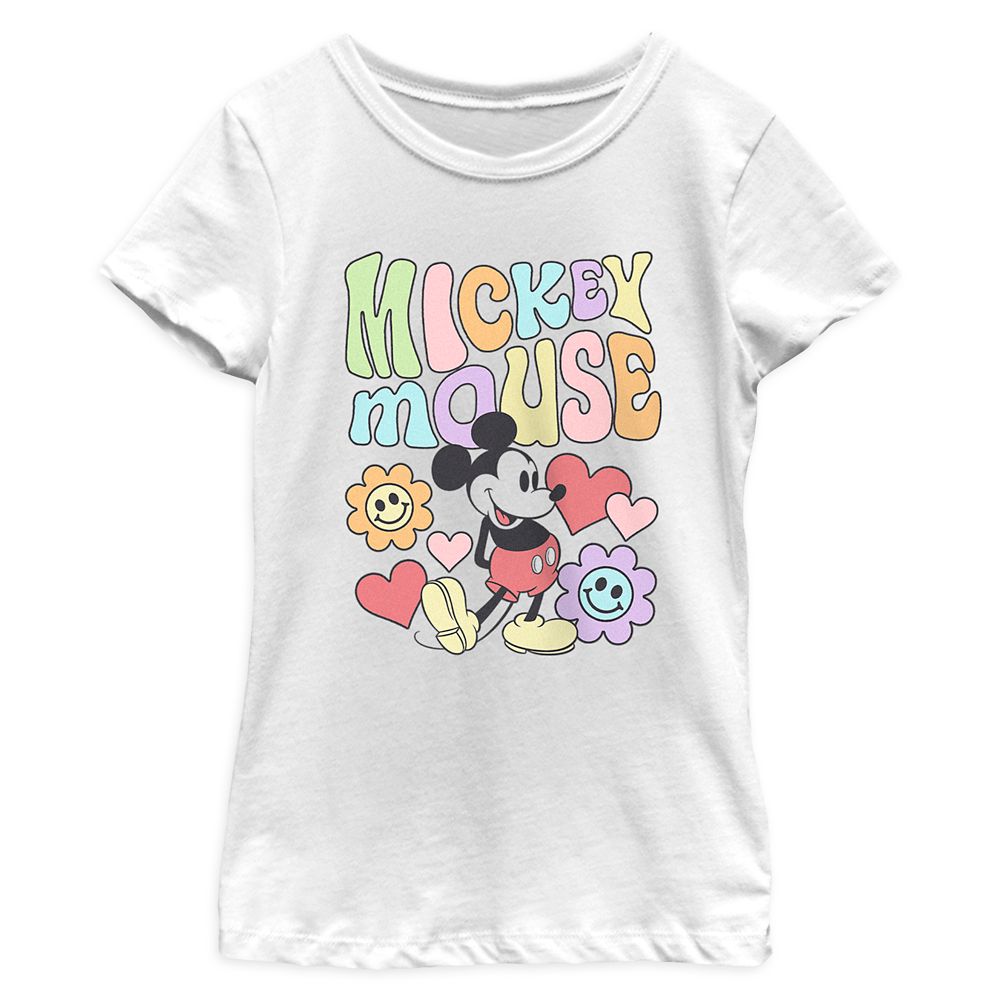 Mickey Mouse Flower Power T-Shirt for Girls is available online for purchase