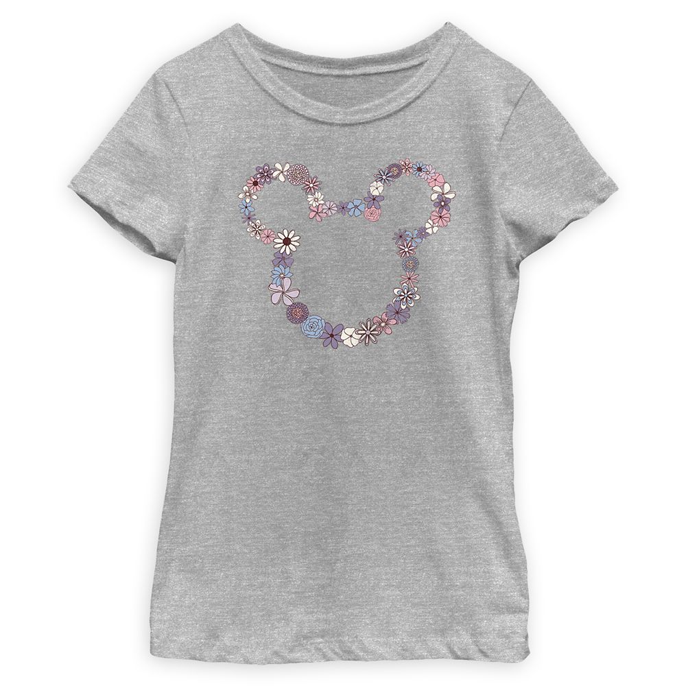 Mickey Mouse Floral Icon T-Shirt for Girls