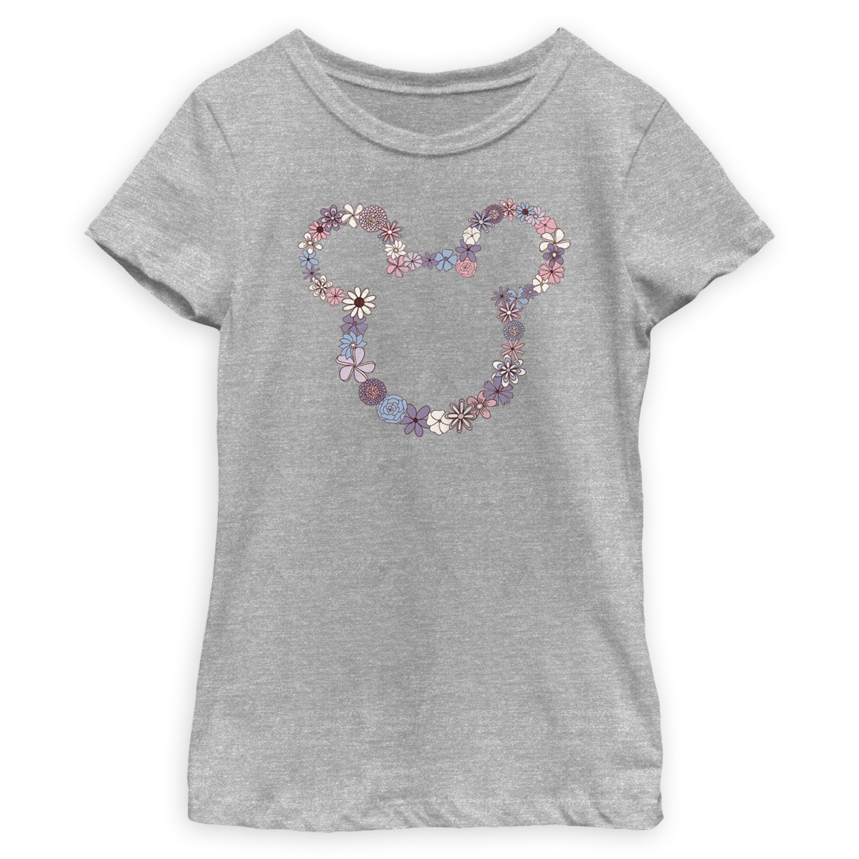 Mickey Mouse Floral Icon T-Shirt for Girls