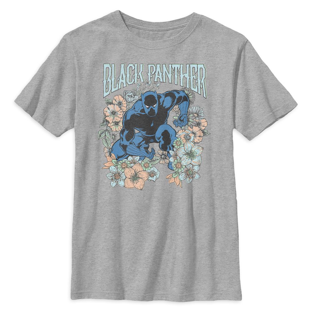 Black Panther Floral T-Shirt for Kids Official shopDisney
