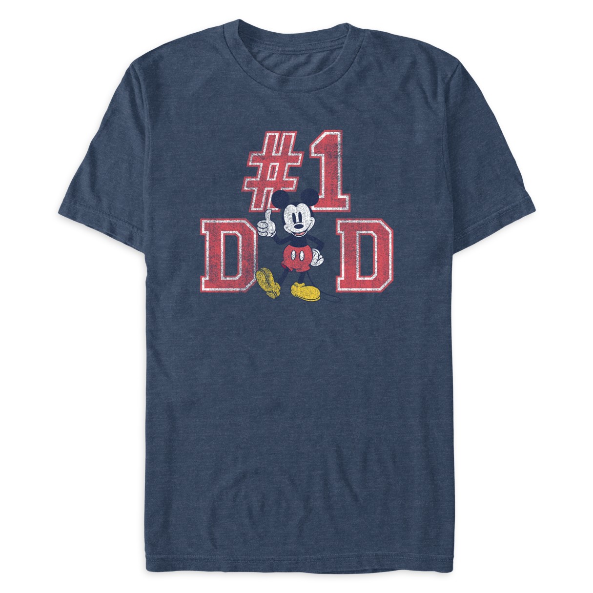 Mickey Mouse ''#1 Dad'' Heathered T-Shirt for Men